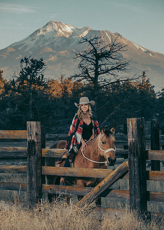 Equine, Cowboy, Unicorn & Little Cowfolk portrait photo shoot mt shasta northern california