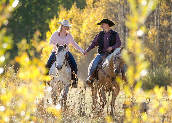 Equine, Cowboy, Unicorn & Little Cowfolk portrait photo shoot mt shasta northern california