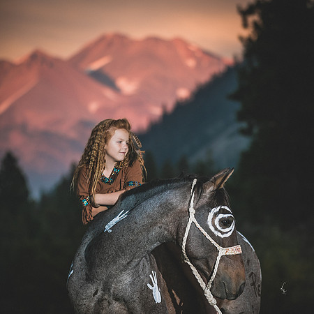 Equine, Cowboy, Unicorn & Little Cowfolk portrait photo shoot mt shasta northern california