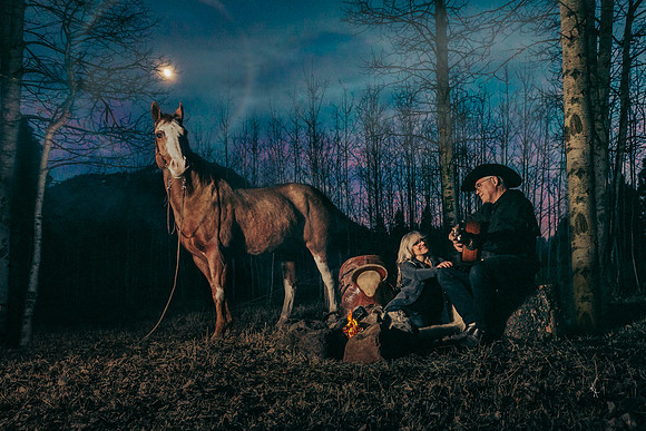 Equine, Cowboy, Unicorn & Little Cowfolk portrait photo shoot mt shasta northern california