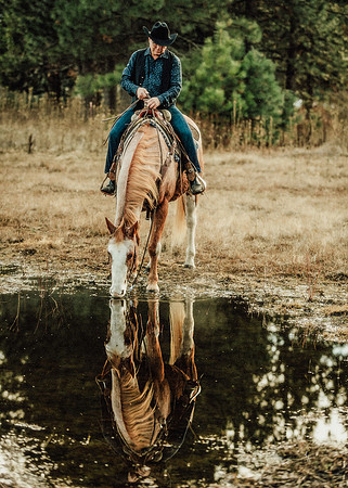 Equine, Cowboy, Unicorn & Little Cowfolk portrait photo shoot mt shasta northern california