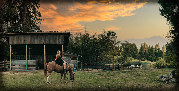 Equine, Cowboy, Unicorn & Little Cowfolk portrait photo shoot mt shasta northern california