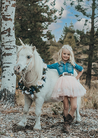 Equine, Cowboy, Unicorn & Little Cowfolk portrait photo shoot mt shasta northern california