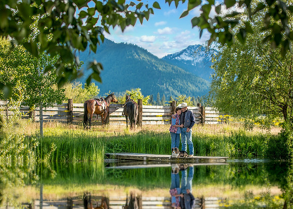 Equine, Cowboy, Unicorn & Little Cowfolk portrait photo shoot mt shasta northern california