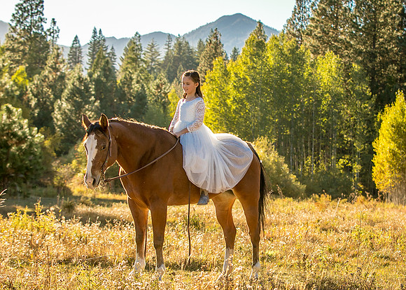 Equine, Cowboy, Unicorn & Little Cowfolk portrait photo shoot mt shasta northern california