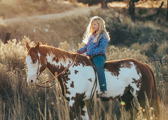 Equine, Cowboy, Unicorn & Little Cowfolk portrait photo shoot mt shasta northern california