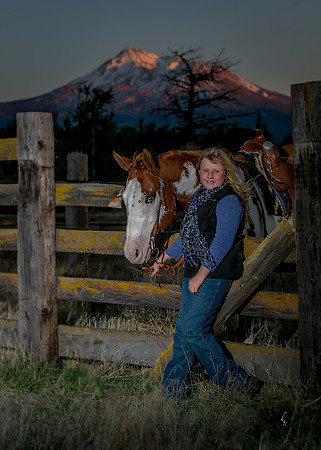 Equine, Cowboy, Unicorn & Little Cowfolk portrait photo shoot mt shasta northern california